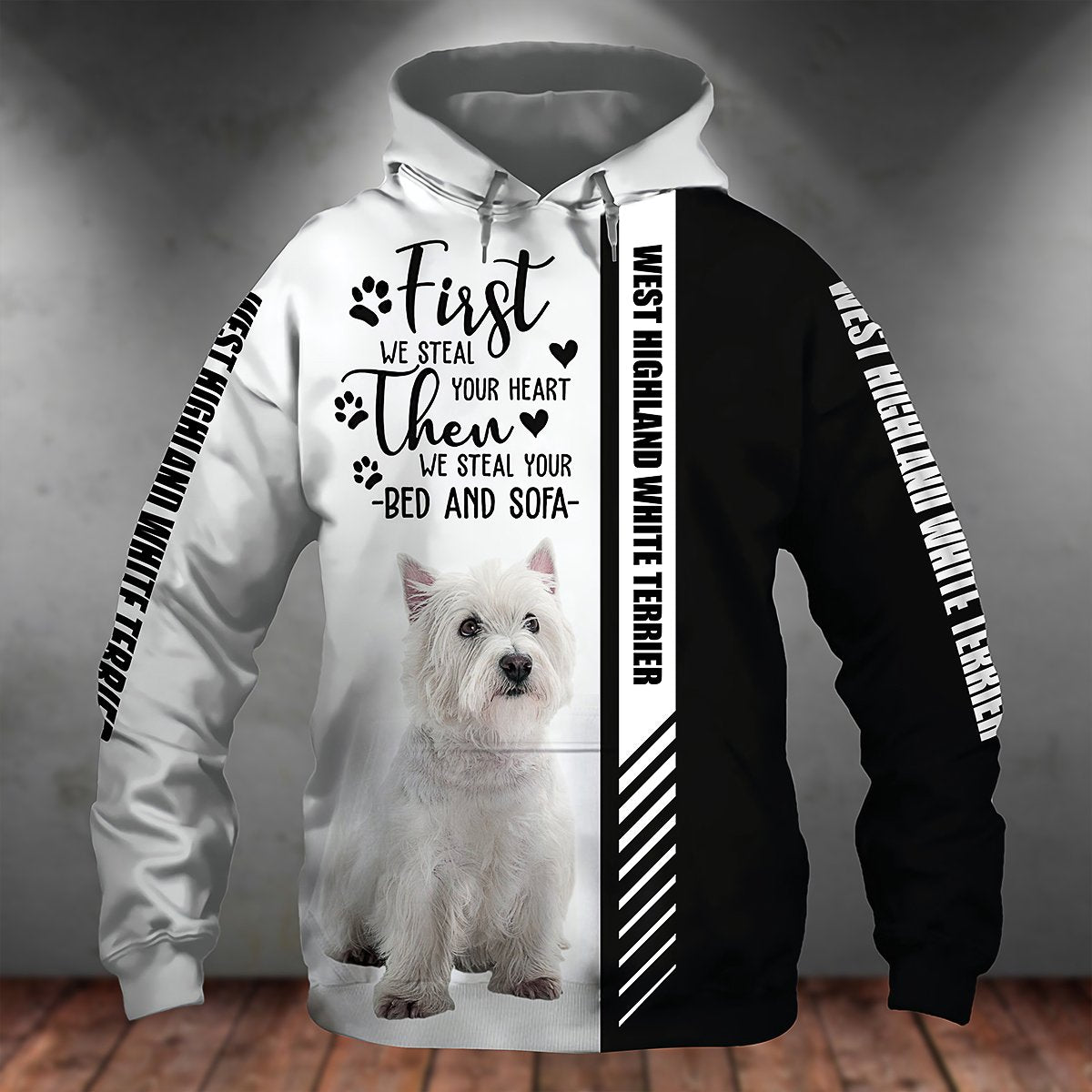 West Highland White Terrier 2-First We Steal Your Heart Unisex Hoodie