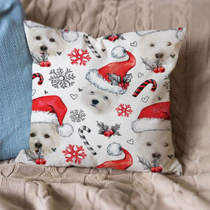 West Highland White Terrier Merry Christmas Pillow Case
