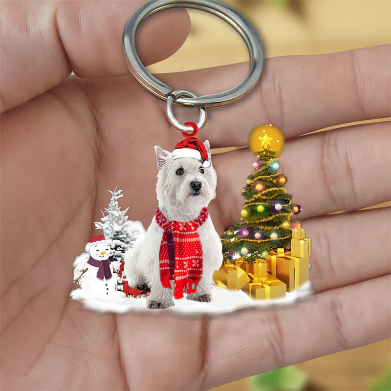 West Highland White Terrier Early Merry Christma Acrylic Keychain