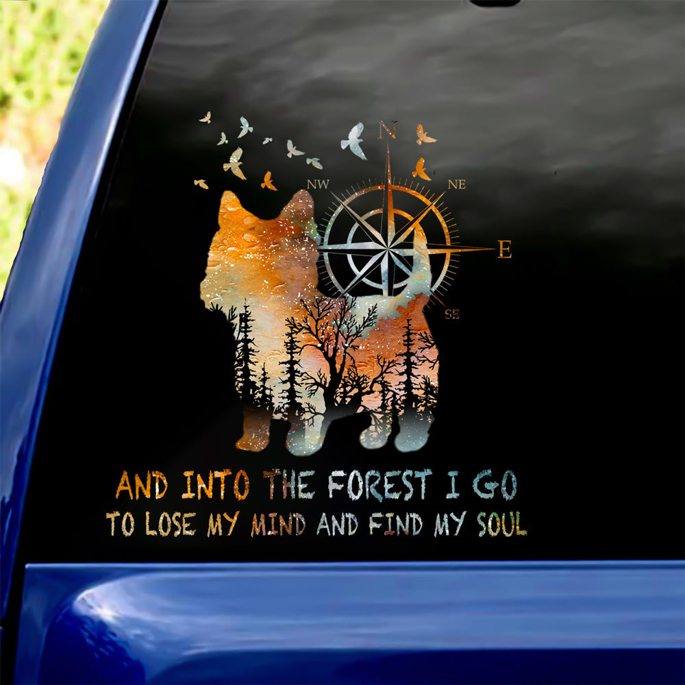 West Highland White Terrier Into The Forest I Go To Lose My Mind And Find My Soul Car/ Door/ Fridge/ Laptop Sticker V1