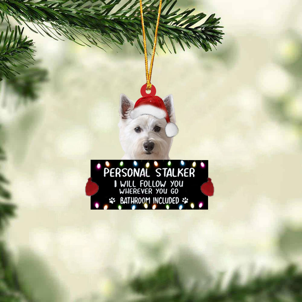 West Highland White Terrier02 Personal Stalker Christmas Hanging Ornament