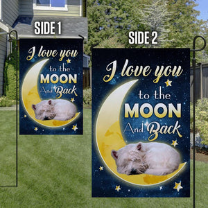 West Highland White Terrier I Love You To The Moon And Back Garden Flag