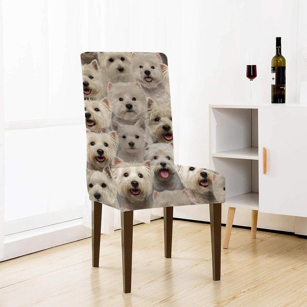 A Bunch Of West Highland White Terriers Chair Cover/Great Gift Idea For Dog Lovers