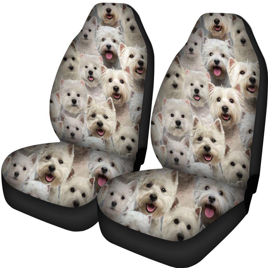 A Bunch Of West Highland White Terriers Car Seat Cover