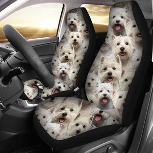 A Bunch Of West Highland White Terriers Car Seat Cover