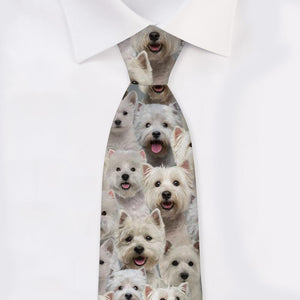 A Bunch Of West Highland White Terriers Tie For Men/Great Gift Idea For Christmas