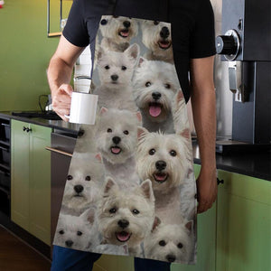 A Bunch Of West Highland White Terriers Apron/Great Gift Idea For Christmas