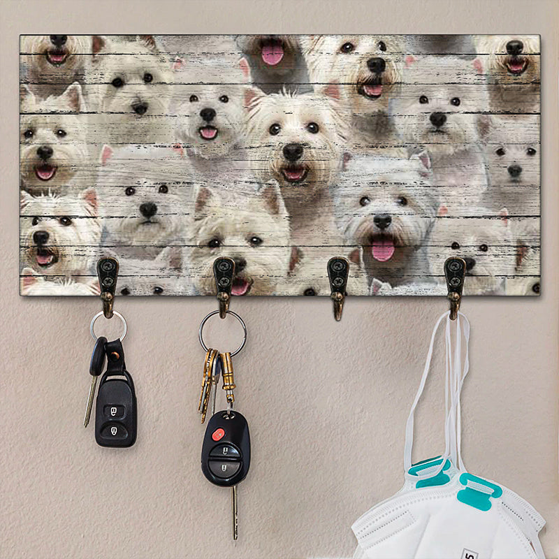 A Bunch Of West Highland White Terriers Key Hanger