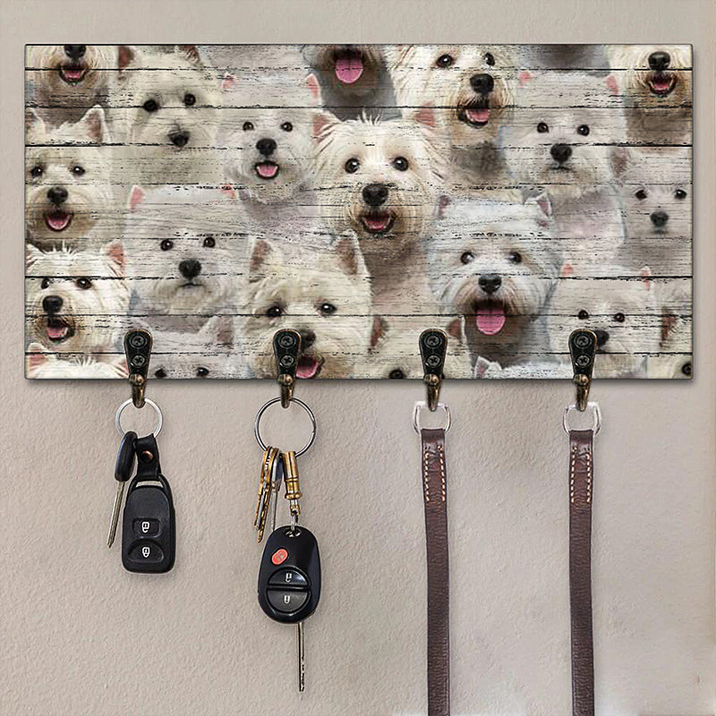 A Bunch Of West Highland White Terriers Key Hanger