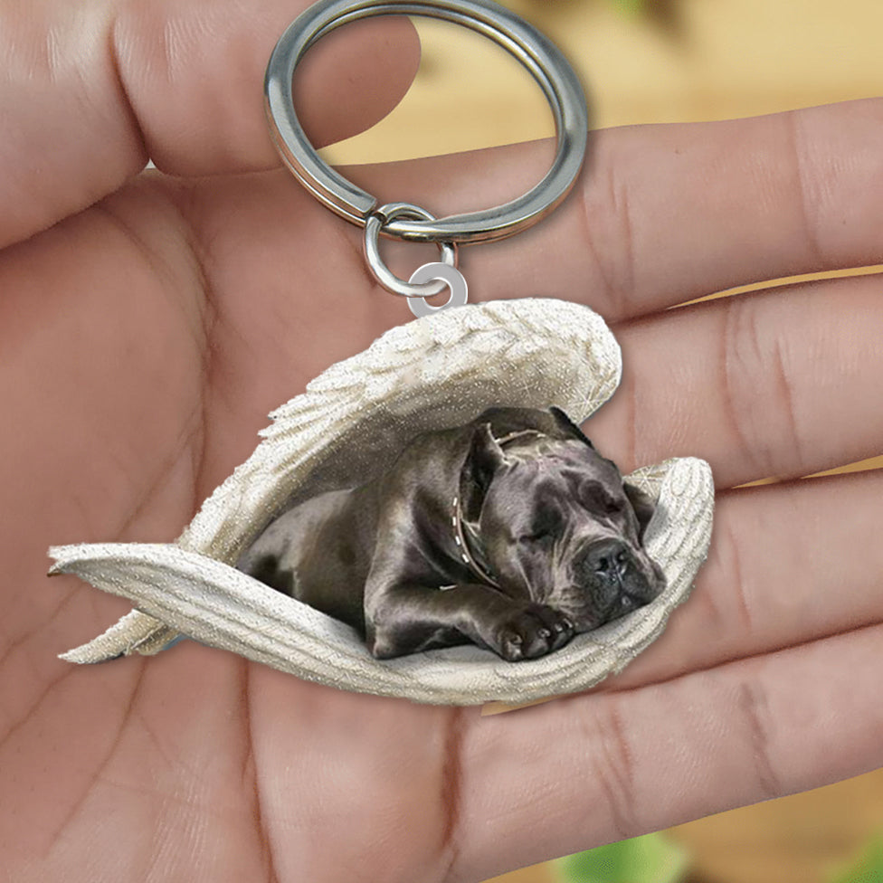 Wheaten Terrier1 Sleeping Angel Acrylic Keychain