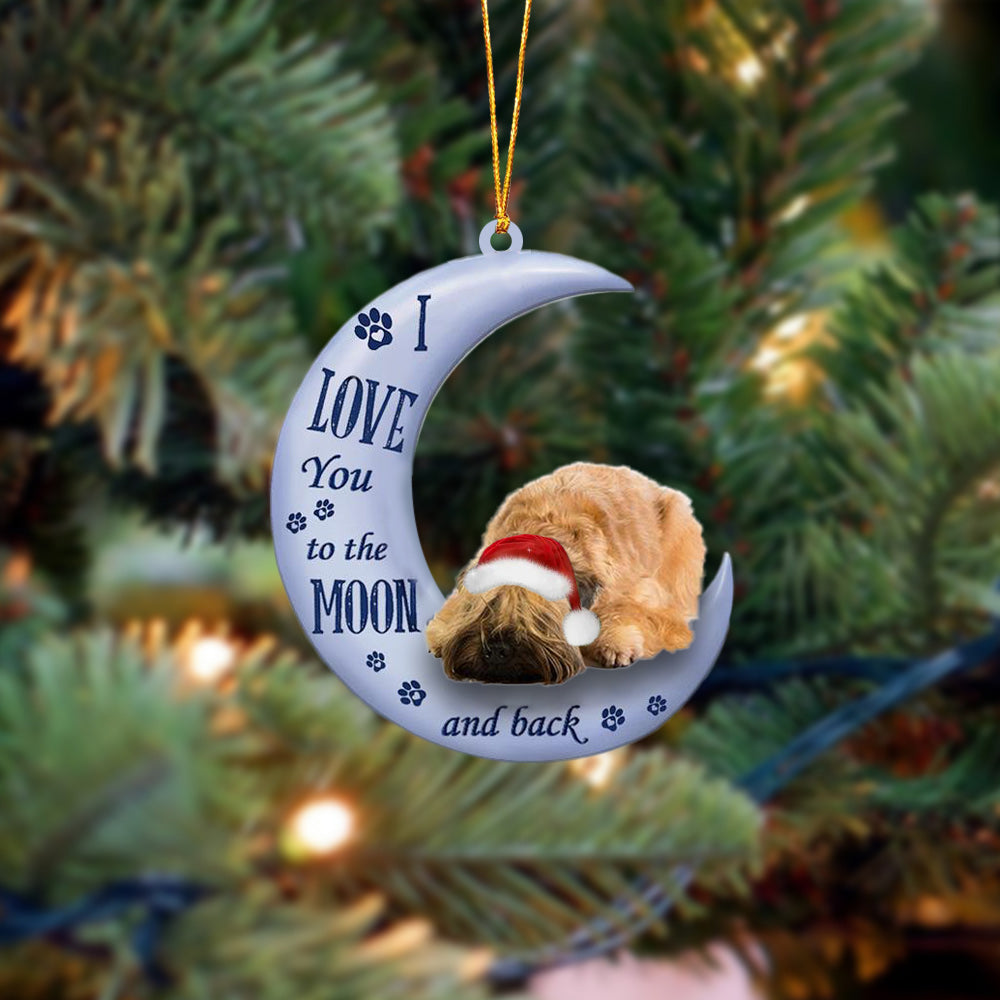Wheaten Terrier I Love You To The Moon And Back Christmas Ornament