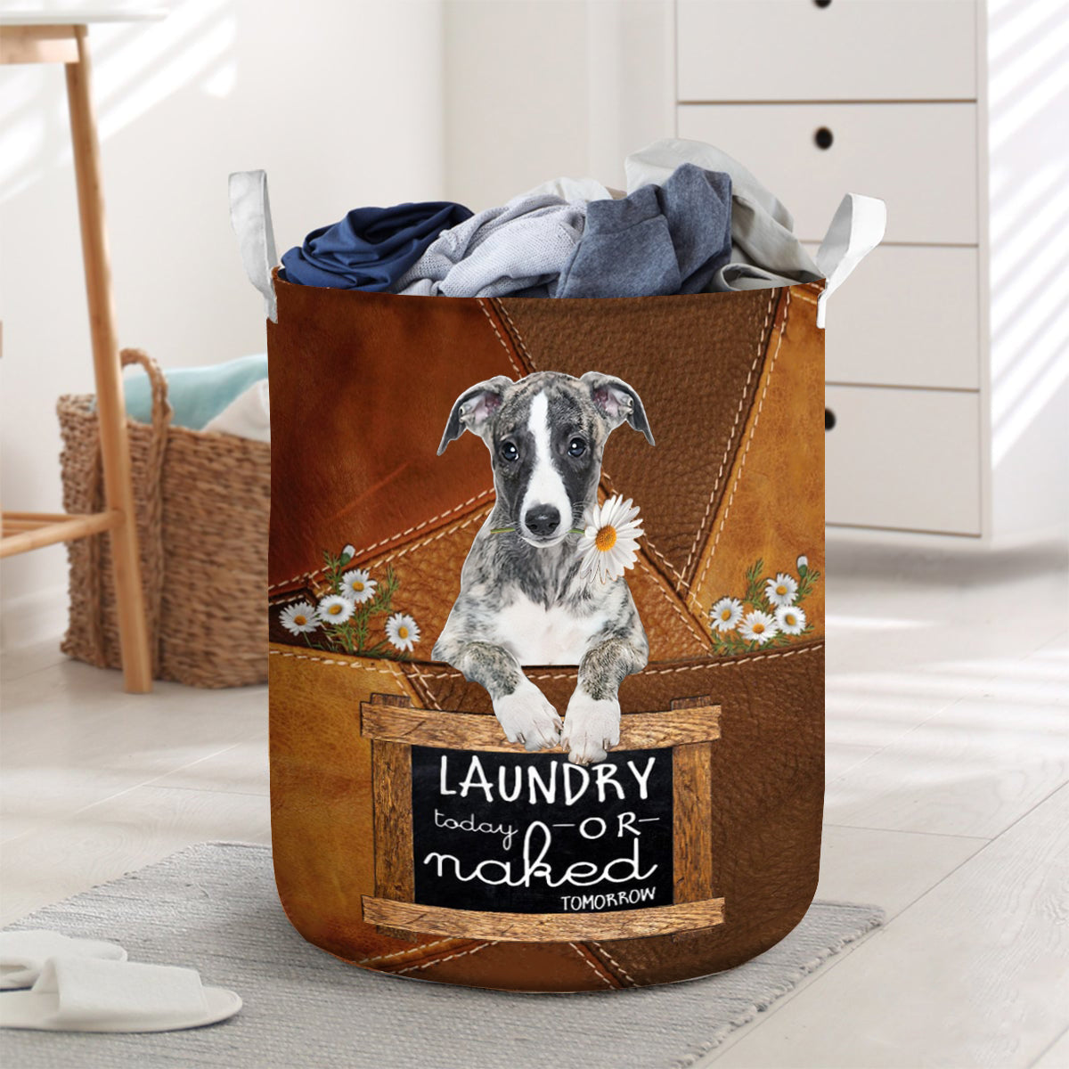 Whippet01 Laundry Today Or Naked Tomorrow Laundry Basket
