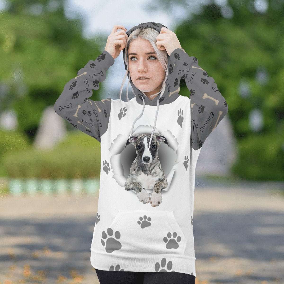 Whippet-Paw Dog Unisex Hoodie