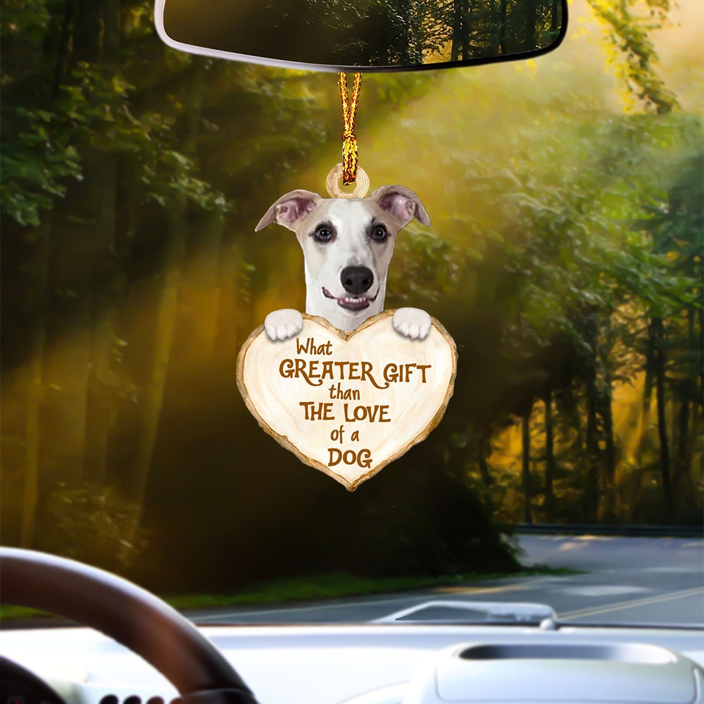 Whippet 2 Greater Gift Car Hanging Ornament