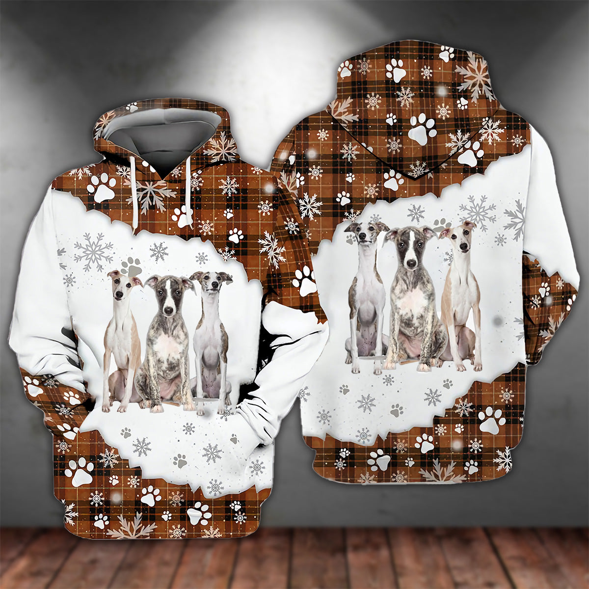 Whippet Happy Holiday Unisex Hoodie