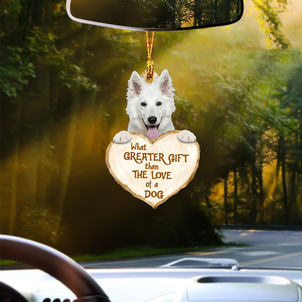 White German Shepherd Greater Gift Car Hanging Ornament