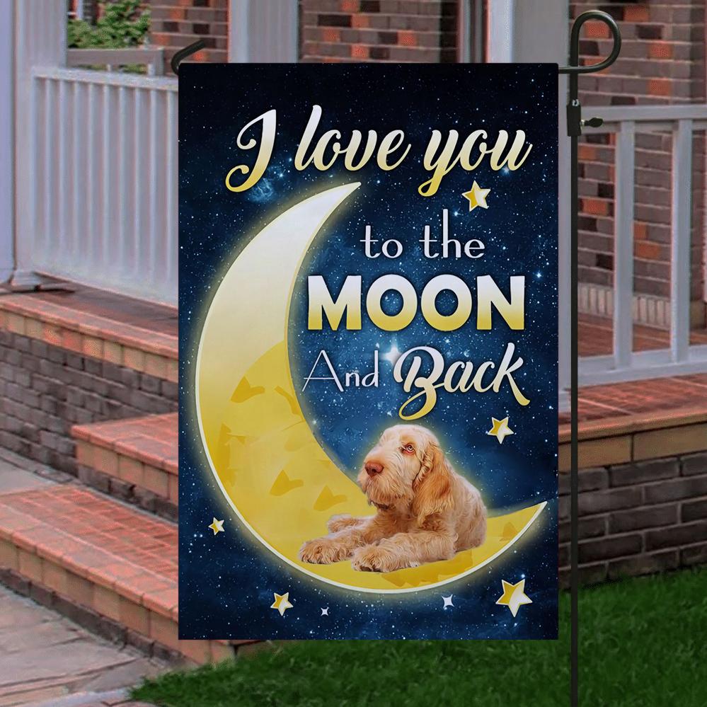 Labradoodle I Love You To The Moon And Back Garden Flag