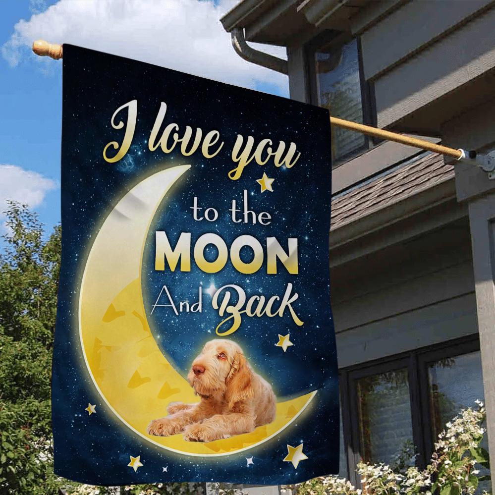 Labradoodle I Love You To The Moon And Back Garden Flag