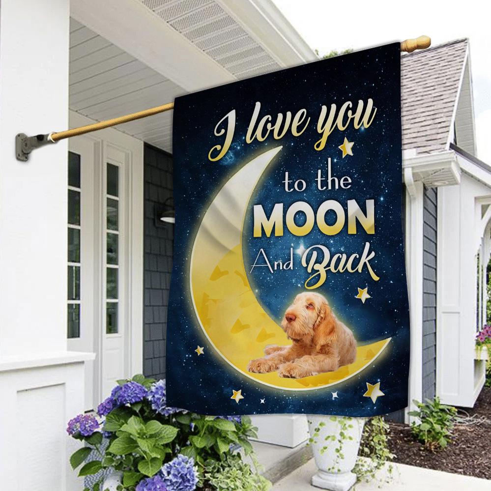 Labradoodle I Love You To The Moon And Back Garden Flag