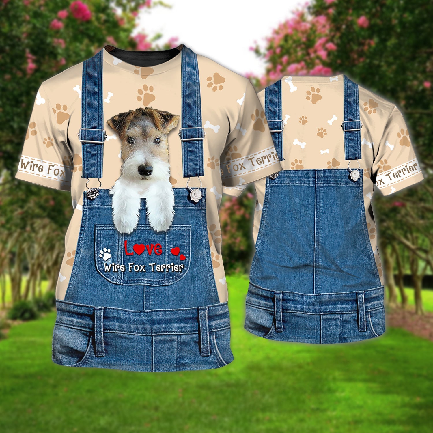 Love Wire Fox Terrier Cute Unisex T-shirt