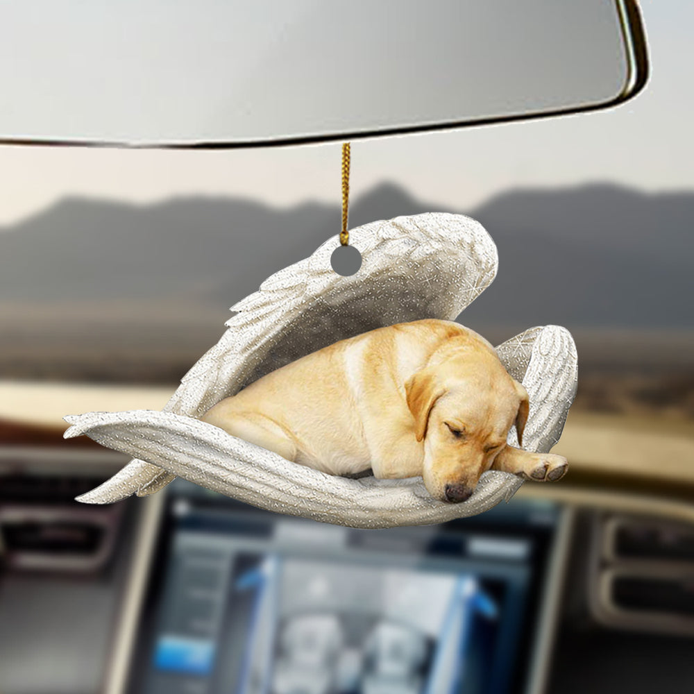 Yellow Labrador Sleeping Angel Ornament Sleeping Angel Car Hanging Ornament
