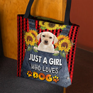 Yellow Labrador-Just A Girl Who Loves Dog Tote Bag
