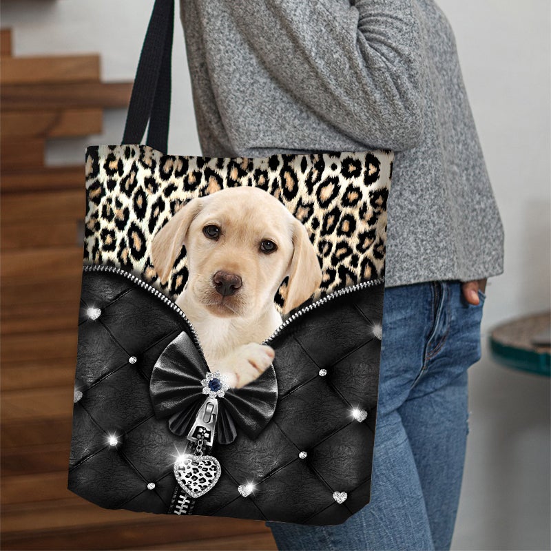 2022 New Release Yellow Labrador All Over Printed Tote Bag