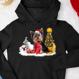 Unisex Merry Christmas Yorkshire Terrier Hoodie