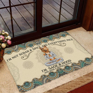 Wish A Mufuka Would-Golden Yorkshire Terrier Doormat