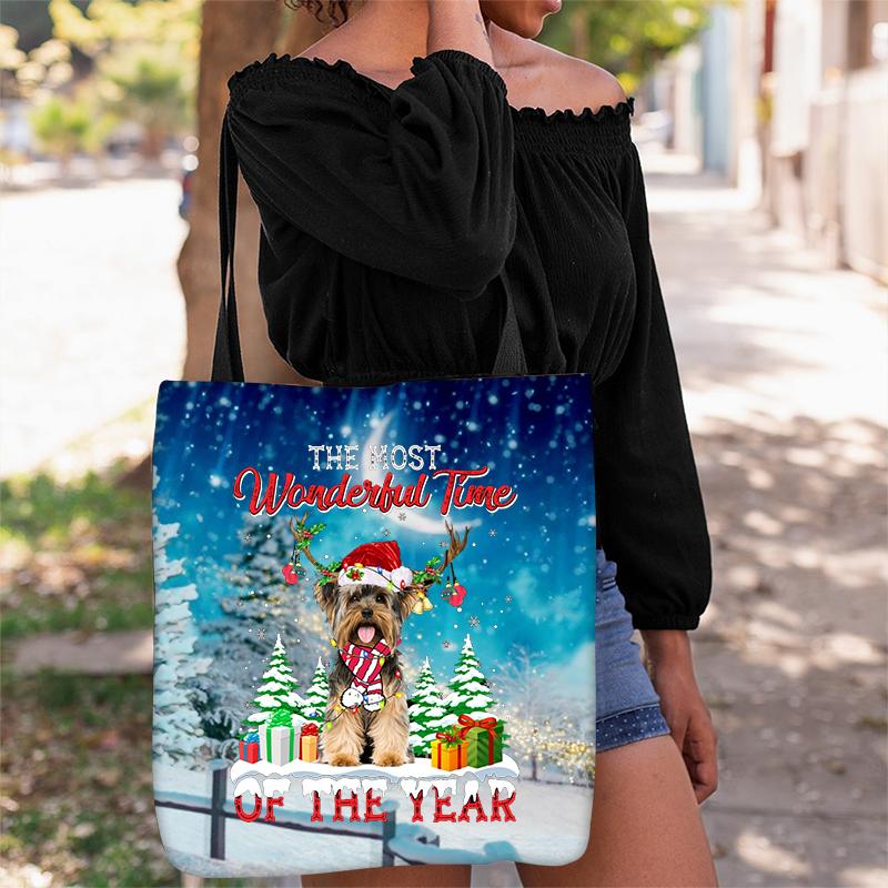 Yorkshire Terrier Christmas Tote Bag
