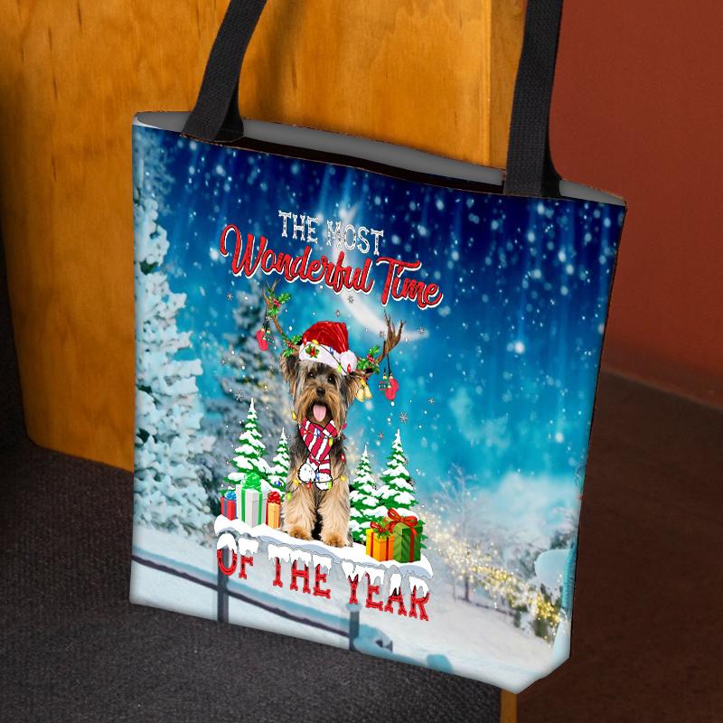 Yorkshire Terrier Christmas Tote Bag