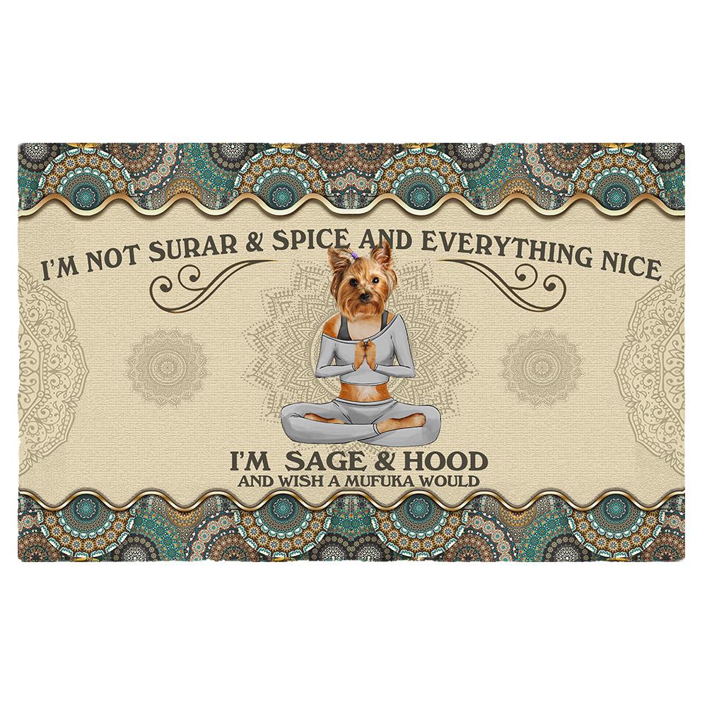 Wish A Mufuka Would-Golden Yorkshire Terrier Doormat