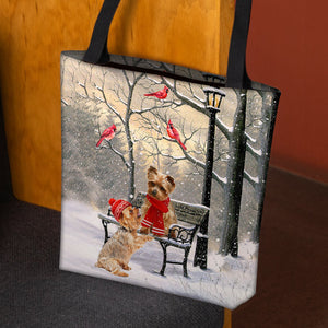 Yorkshire Terrier/Yorkie Hello Christmas/Winter/New Year Tote Bag