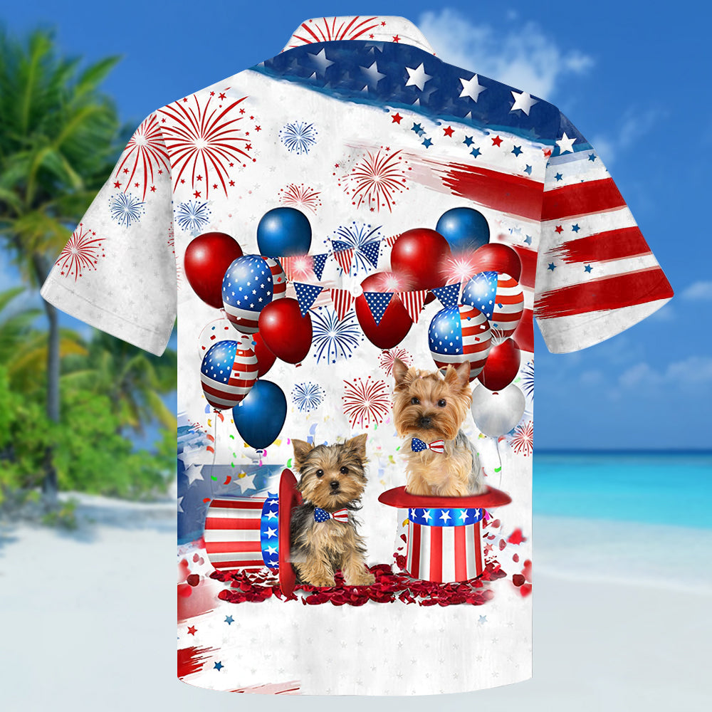 Yorkshire Terrier Independence Day Hawaiian Shirt