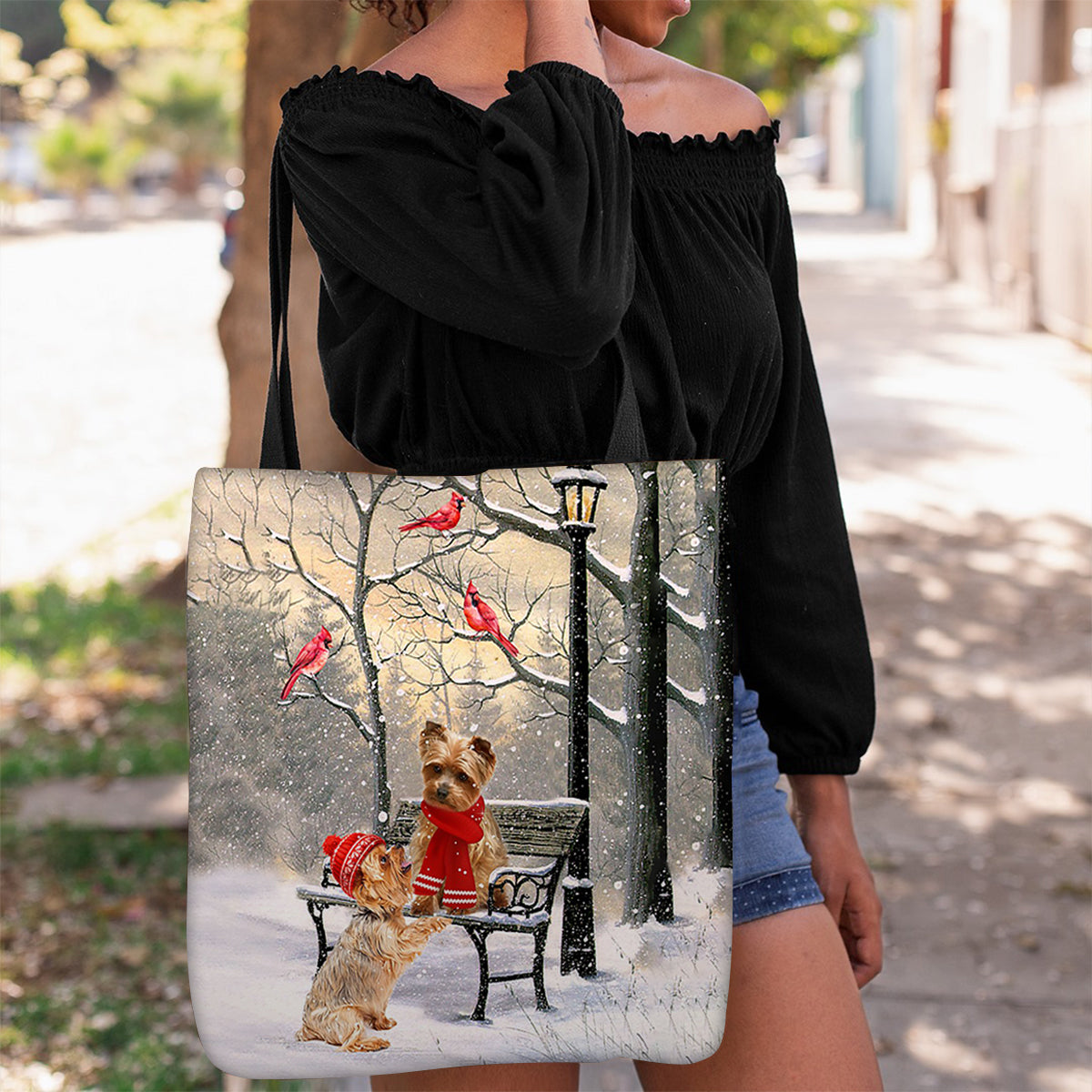 Yorkshire Terrier/Yorkie Hello Christmas/Winter/New Year Tote Bag