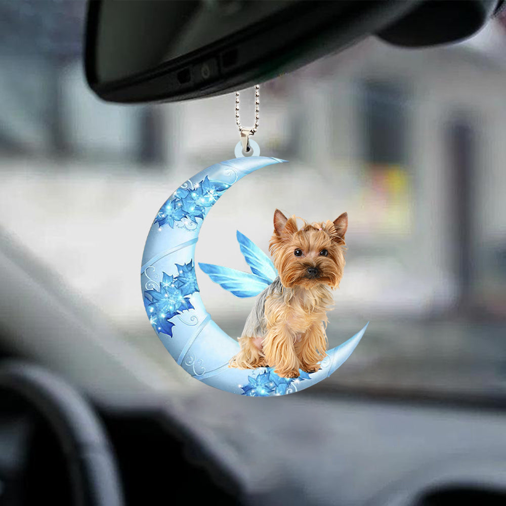 Yorkshire Terrier / Yorkie Angel From The Moon Car Hanging Ornament