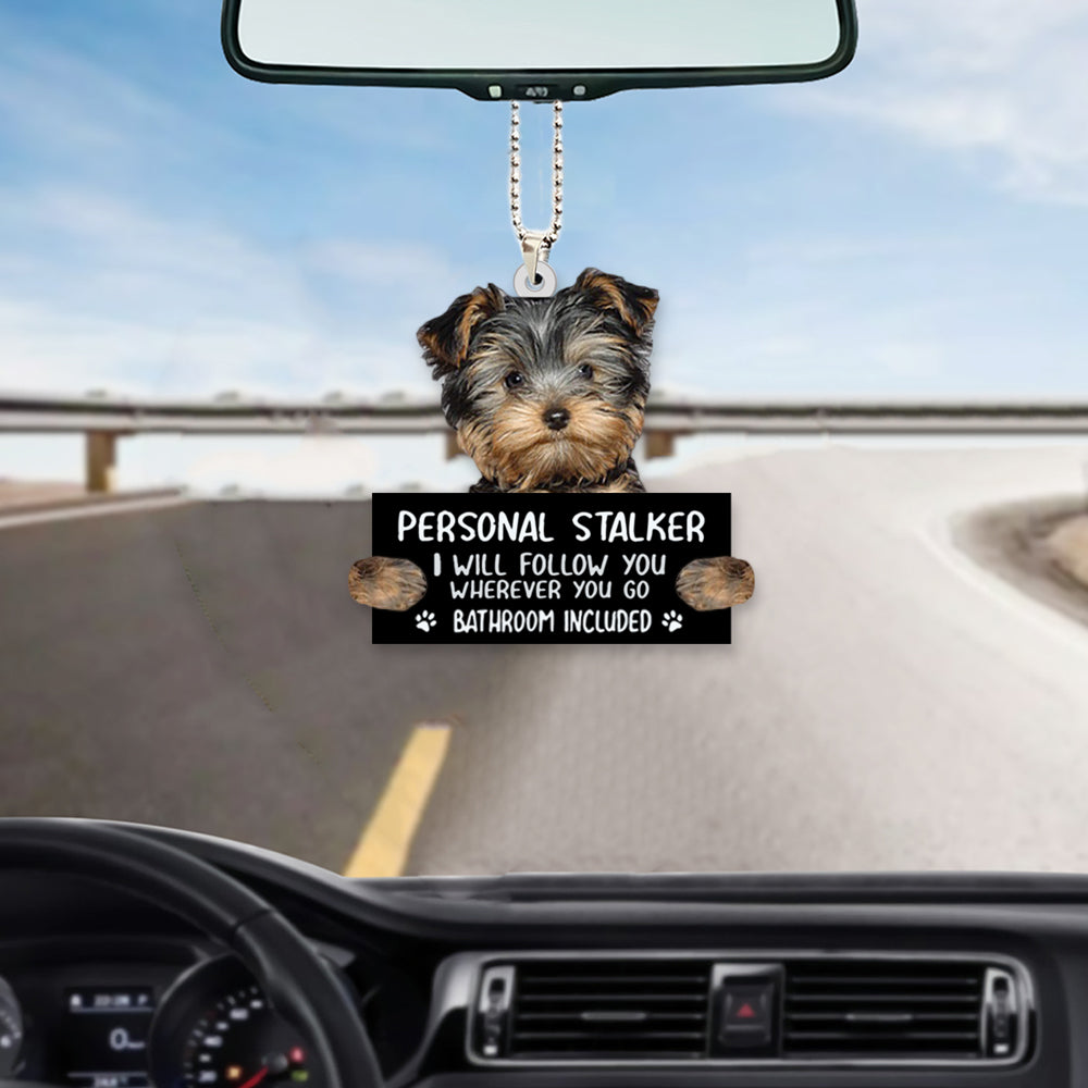 Yorkshire Terrier Personal Stalker Car Hanging Ornament
