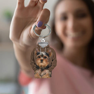Yorkshire Terrier 02 3D Graphic Hoodie Acrylic Keychain