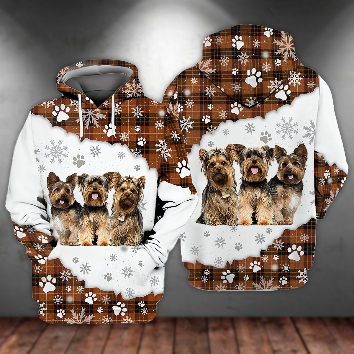 Yorkshire Terrier Happy Holiday Unisex Hoodie