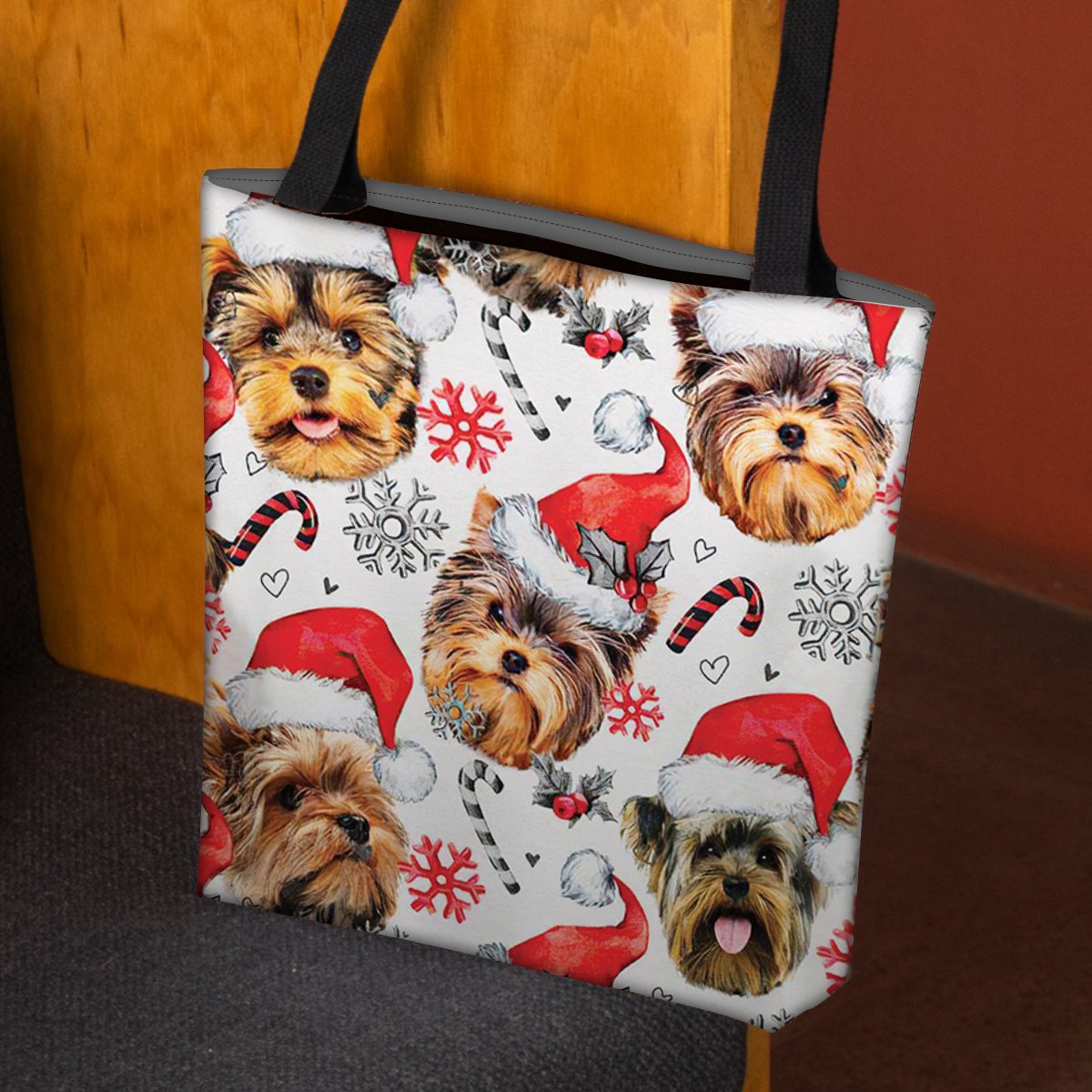 Yorkshire Terrier Merry Christmas Tote Bag