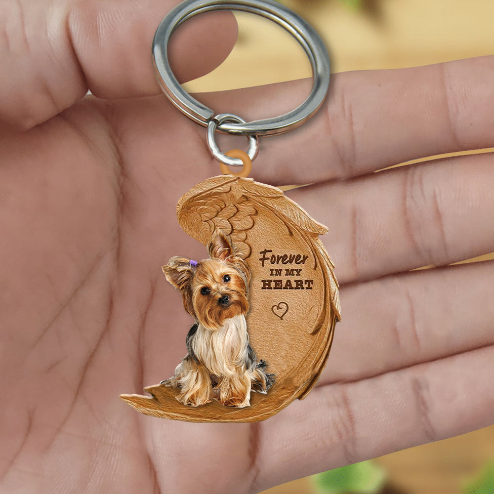 Yorkshire Terrier In My Heart Flat Acrylic Keychain