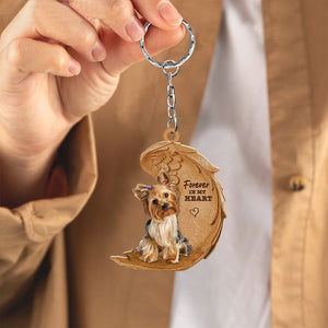 Yorkshire Terrier In My Heart Flat Acrylic Keychain