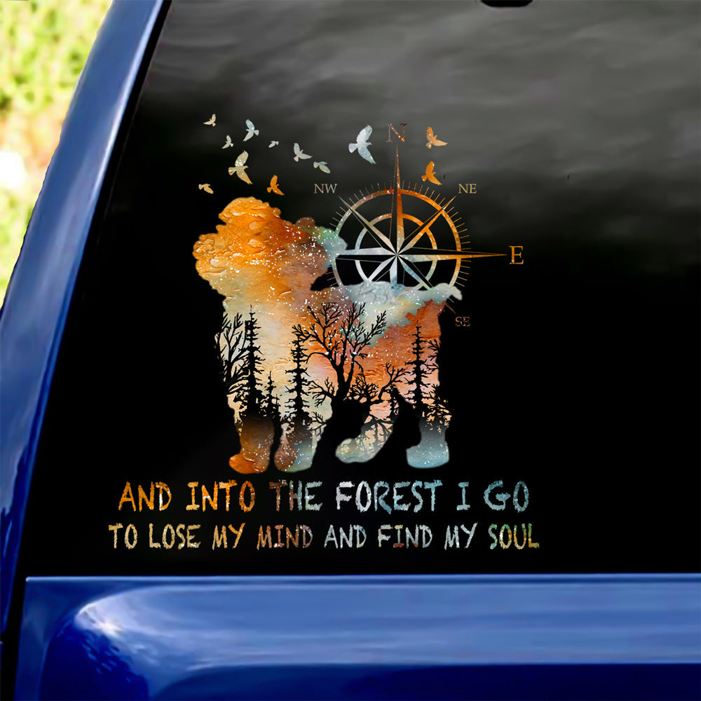 Yorkshire Terrier Into The Forest I Go To Lose My Mind And Find My Soul Car/ Door/ Fridge/ Laptop Sticker V1