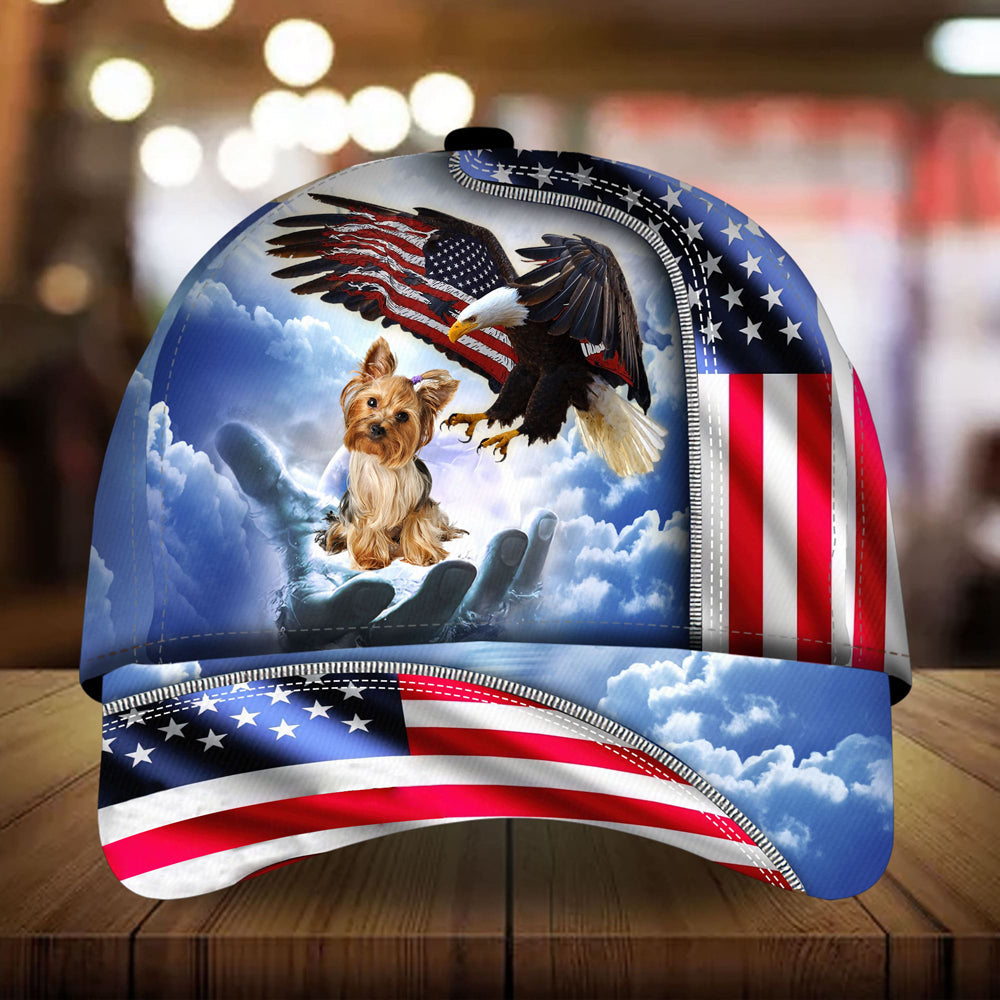 Yorkshire Terrier Perfect One Nation Under God Cap For Patriots And Dog Lovers