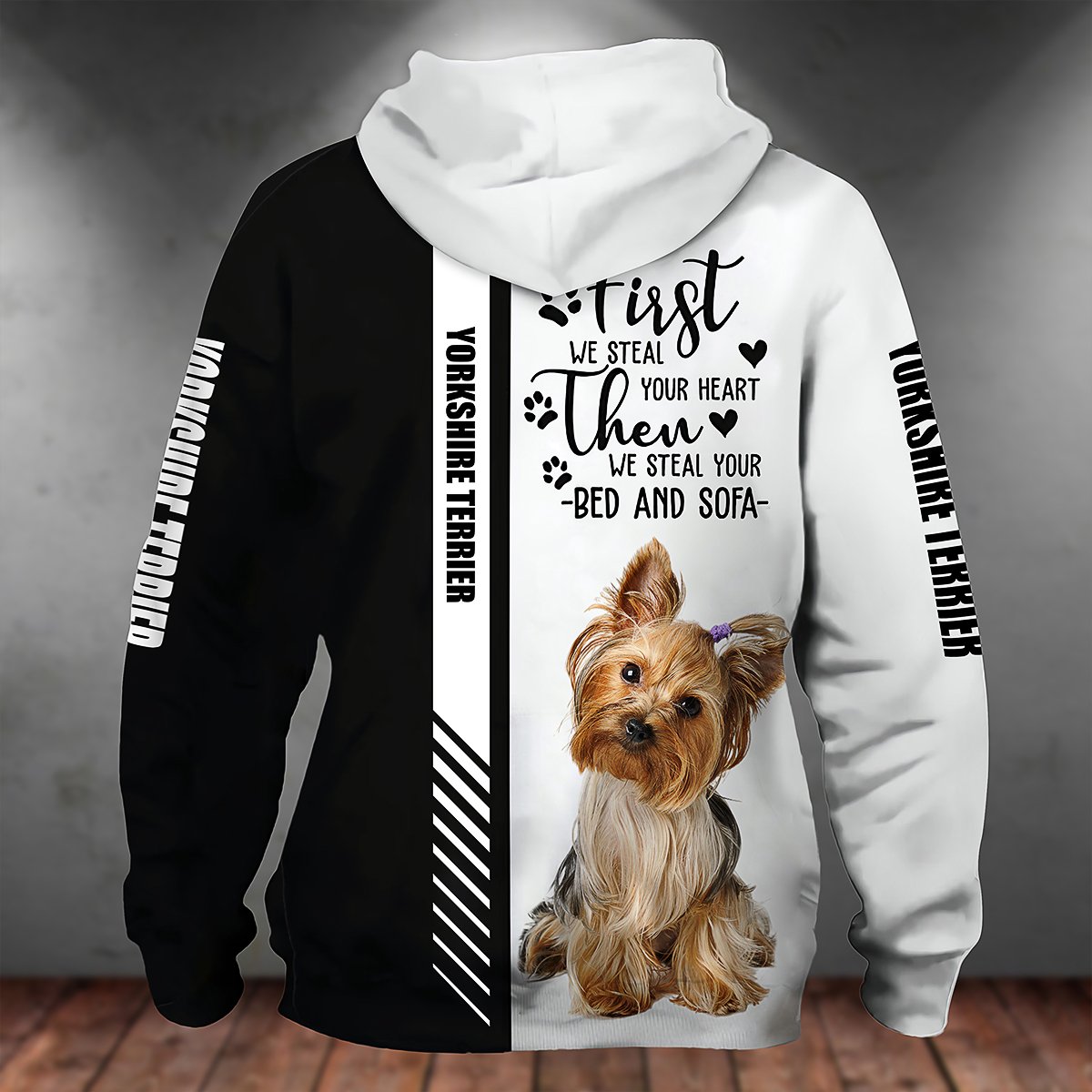 Yorkshire Terrier-First We Steal Your Heart Unisex Hoodie