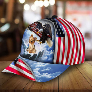 Yorkshire Terrier Perfect One Nation Under God Cap For Patriots And Dog Lovers