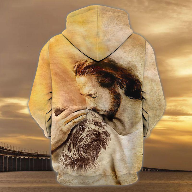 Yorkshire Terrier With God Unisex Hoodie