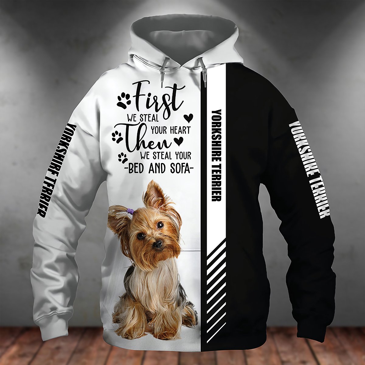 Yorkshire Terrier-First We Steal Your Heart Unisex Hoodie