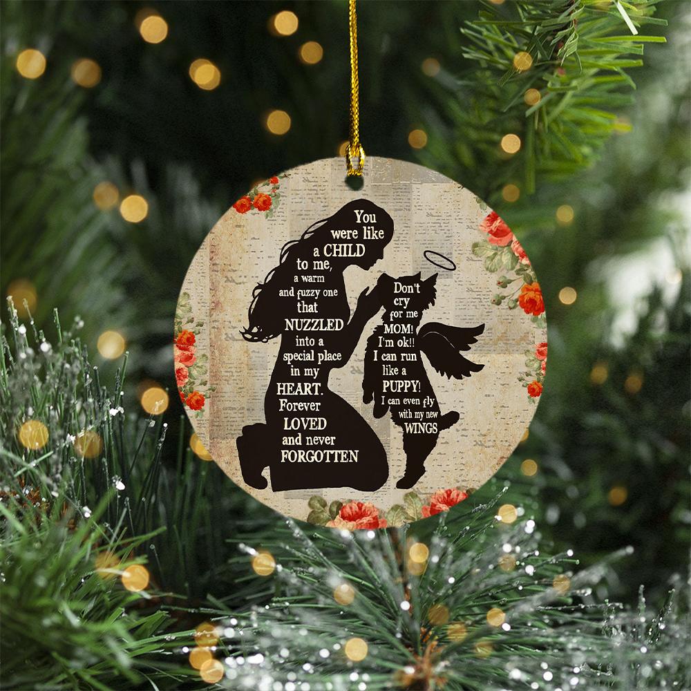 Yorkshire Terrier Angel Memorial Ornament