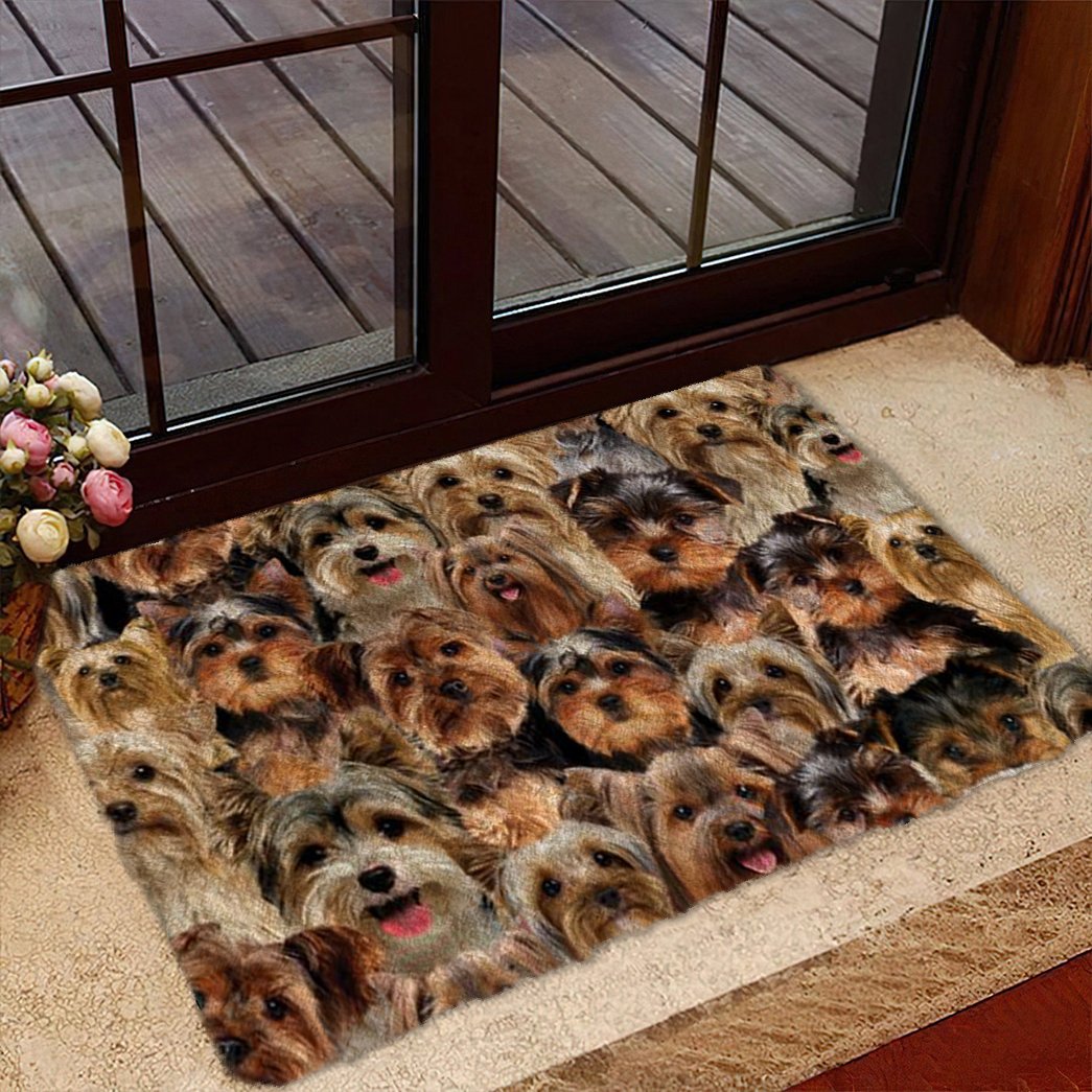 A Bunch Of Yorkshire Terriers/Yorkie Doormat